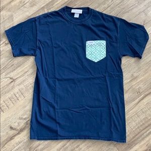 Navy Blue Fraternity Collection Pocket Tee